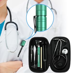 BIZOUTER Dual Beam LED Medical Penlights for Nurses Nursing Students Doctors Pen Lights with Pupil Gauge Pocket USB Rechargeable Medical Pen Light