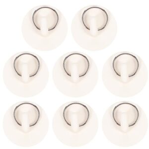 osaladi 8pcs drain stopper bathroom tub kitchen sink stopper bathroom sink stopper tub stopper with pull ring bathtub drain stoppers washbasin stopper anti-blocking white drain rubber