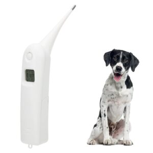 Zerodis Pig Thermometer Electronic LCD Pet Veterinary Thermometer with Memory Function for Dogs Cats Pet Dog Thermometer Horse Anus Thermometer Fast Digital Veterinary Thermometer