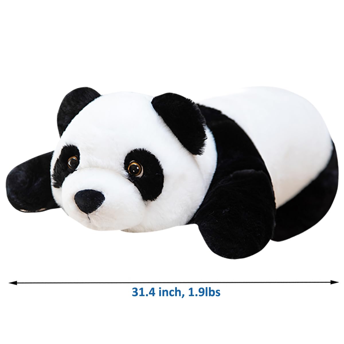 Doireum Panda Weighted Stuffed Animals, 1.87lbs Panda Stuffed Animal Cute Panda Weighted Plush Animals Hugging Pillow Toy for Boys Girls Valentine Christmas, 31.4 inch