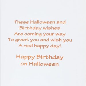 Greeting Card These Halloween And Birthday Wishes Are Coming Your Way To Wish You A Real Happy Day