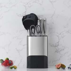 PTERSQ Stainless Steel Knife Holder & Utensil Holder, Knife Block, Knife Stand, Kitchenware Storage Knife Rack, Knife Seat Stainless Steel Knife Holder For Kitchen Knife holder