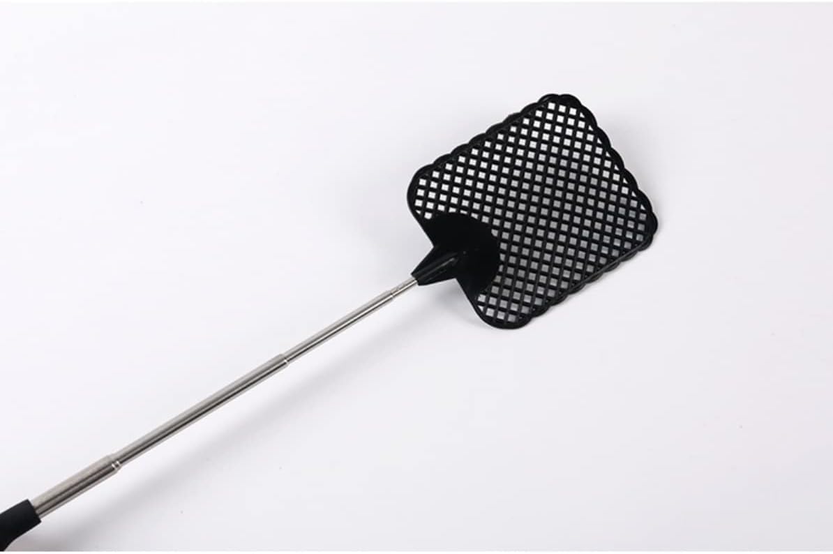 2PCS Telescopic Fly Swatters, Durable Plastic Fly Swatter Heavy Duty Set, Telescopic Flyswatter with Stainless Steel Handle 26cm - 72cm