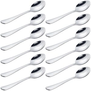 homedge stainless steel espresso spoon, 5 inches mini coffee spoon for demitasse dessert tea, set of 12