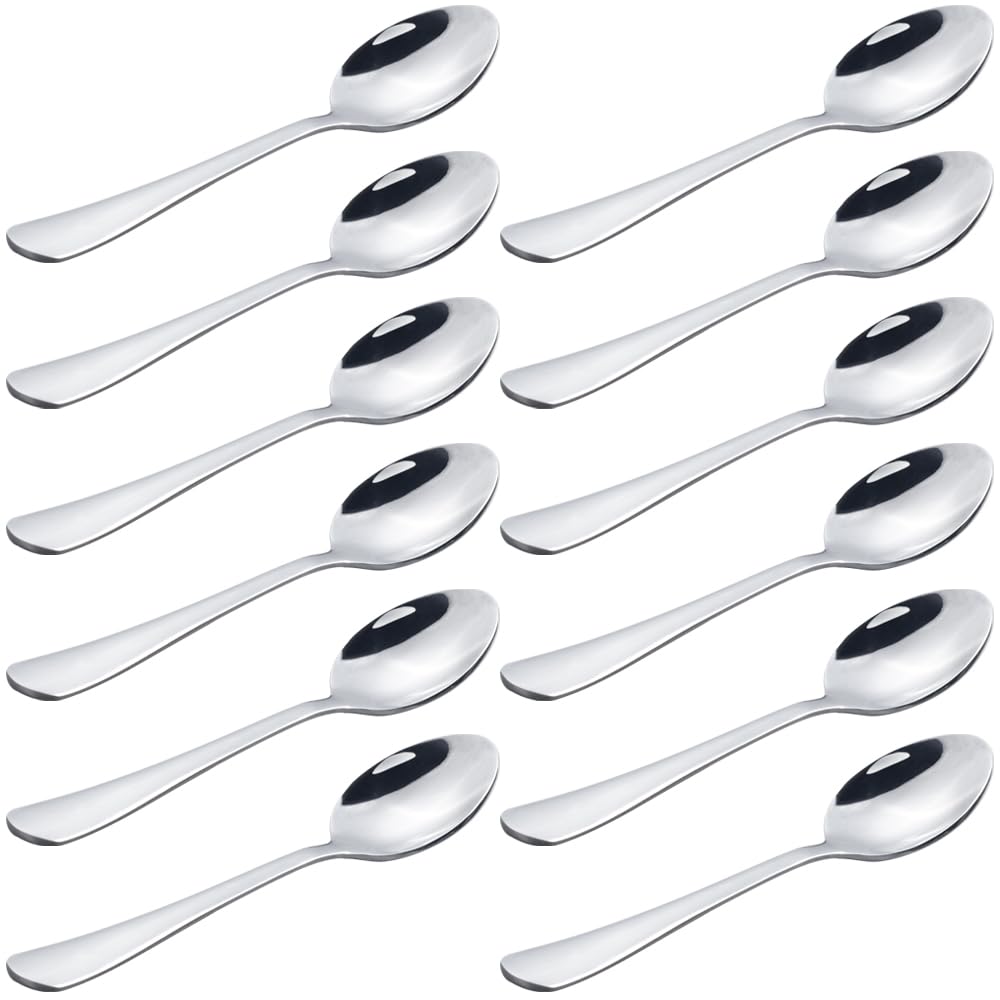 homEdge Stainless Steel Espresso Spoon, 5 Inches Mini Coffee Spoon for Demitasse Dessert Tea, Set of 12