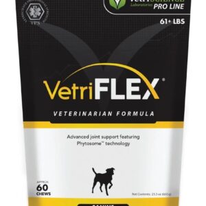 VetriScience VetriFlex Large Canine Formula - Joint Supplement for Large Dogs - Agility & Flexibility Aid for Dogs - Formula Supports Comfortable Movement - Chewable Joint Relief Support - 60 Chews