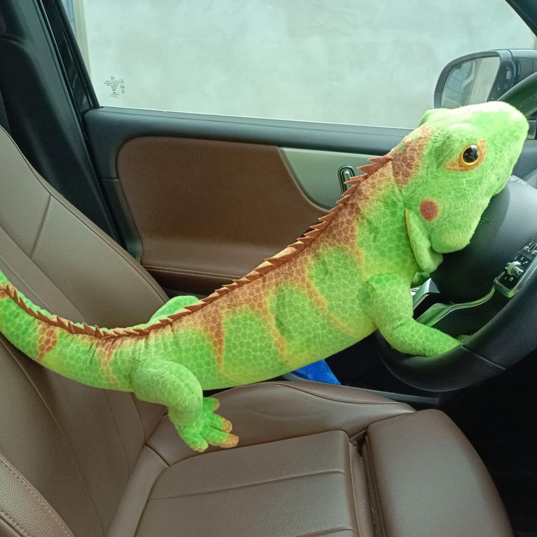 ELAINREN Lifelike Chameleon Stuffed Colorful Lizard Toy Realistic Green Chameleon Dragon Plush Pillow Soft Chameleon Lizard Plushie Dolls Gifts