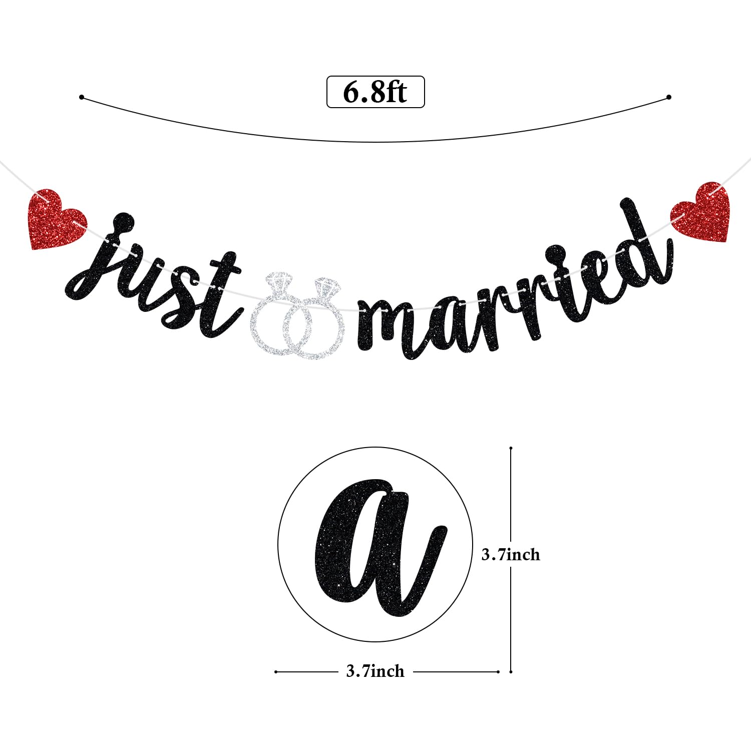 Just Married Banner, Future Mr & Mrs, Wedding/Engagement/Bridal Shower Party Decorations