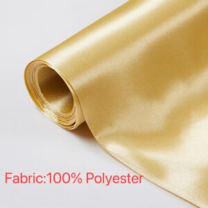 1 Yard 63" Wide Gold Silky Satin Fabric for Wedding,Decoration,Party,Fashion,Apparel,DIY Crafting,Sewing