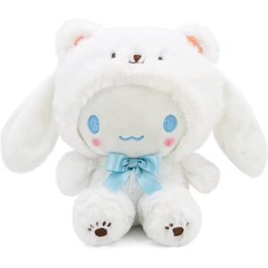 cartoon kawaii white bear cross-dressing series plush,soft plush doll cute soft toys, plush pillow stuffed animals toy birthday gifts for girls kids (whitebear-d-8in)