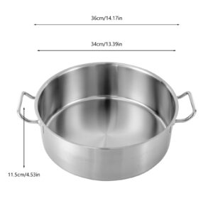 LYNICESHOP Stock Pot, 11 Qt Stock Pot Stainless Steel Large Kitchen Soup Cookware with Glass Lid Food Grade Heavy Duty Induction Large Stock Pot Simmering Pot Healthy Cookware Stockpots