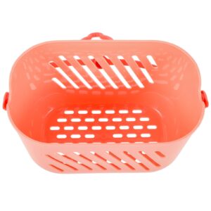 Cabilock Plastic Storage Shower Basket,Bathroom Hand Basket Wall Storage Bin Basket Organizer Bins Portable Shower Basket with Hook for Bathroom, Cosmetics, Shampoo(pink)