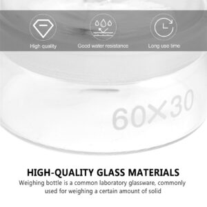 Hemobllo 1pc Weighing Bottle Pycnometer Bottle Chemistry Glass Bottle Specific Gravity Bottle Scientific Glass Beaker Pycnometer Flask Glass Measuring Bottle Glass Stopper Seal