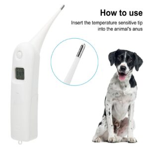 Zerodis Pig Thermometer Electronic LCD Pet Veterinary Thermometer with Memory Function for Dogs Cats Pet Dog Thermometer Horse Anus Thermometer Fast Digital Veterinary Thermometer