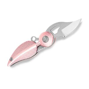 brsugmw mini pocket knife,stylish tool for the young and practical (blade length: 1.15 inches) (pink)