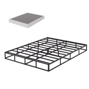 bednowitz king box spring, 9 inch high profile box-spring with fabric bed cover, noise free sturdy metal frame, heavy duty steel structure mattress foundation, easy assembly