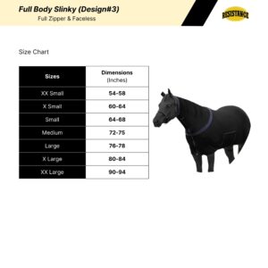 RESISTANCE Premium Horse Sleazy Full Body Slicker with Full Zipper & Faceless Horse Care Sheet