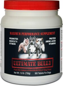 ultimate bully performance canine supplement by maximum bully, 365 tablets, made in the usa …