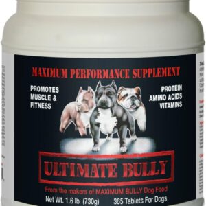 Ultimate Bully Performance Canine Supplement by Maximum Bully, 365 Tablets, Made in The USA …