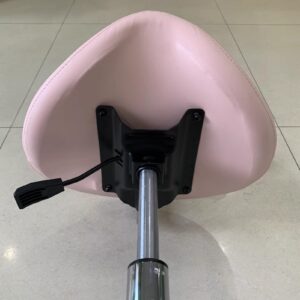 NUNETH Saddle Stool Pink Saddle Chair with Back Support, Esthetician Seat for Dental Office Massage Hospital Clinic, Rolling Chair with Wheels