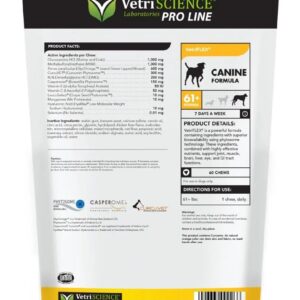 VetriScience VetriFlex Large Canine Formula - Joint Supplement for Large Dogs - Agility & Flexibility Aid for Dogs - Formula Supports Comfortable Movement - Chewable Joint Relief Support - 60 Chews