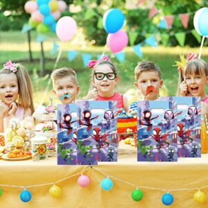 30Pcs Spidey and His Amazing Friends Party Gift Bags,Spidey Gooddie Bags Party Supplies Birthday Decoration Gift Bags Spidey Birthday Party Decorations