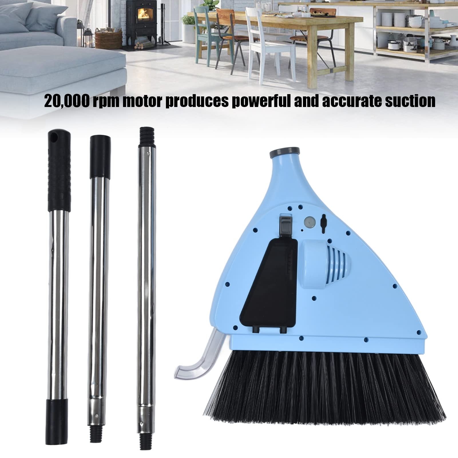 TOPINCN Vacuum Sweeper USB Charging Two in One Vacuum Broom Lazy Broom Cleaner Vacuum Cleaner Supply for Product Scraper Wiper Sweepers & Accessories