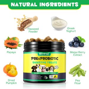 Probiotics for Dogs with Prebiotics and Digestive Enzymes, Dog Probiotics Chews Omega-3 & 6, Vitamin, Improve Digestion, Immunity, Reduce Diarrhea, Gas