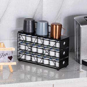 Flagship K Cup Holder 3 Tier Coffee Pod Holder for K Cup Organizer Save Space Countertop Kitchen (42 Pods Capacity)