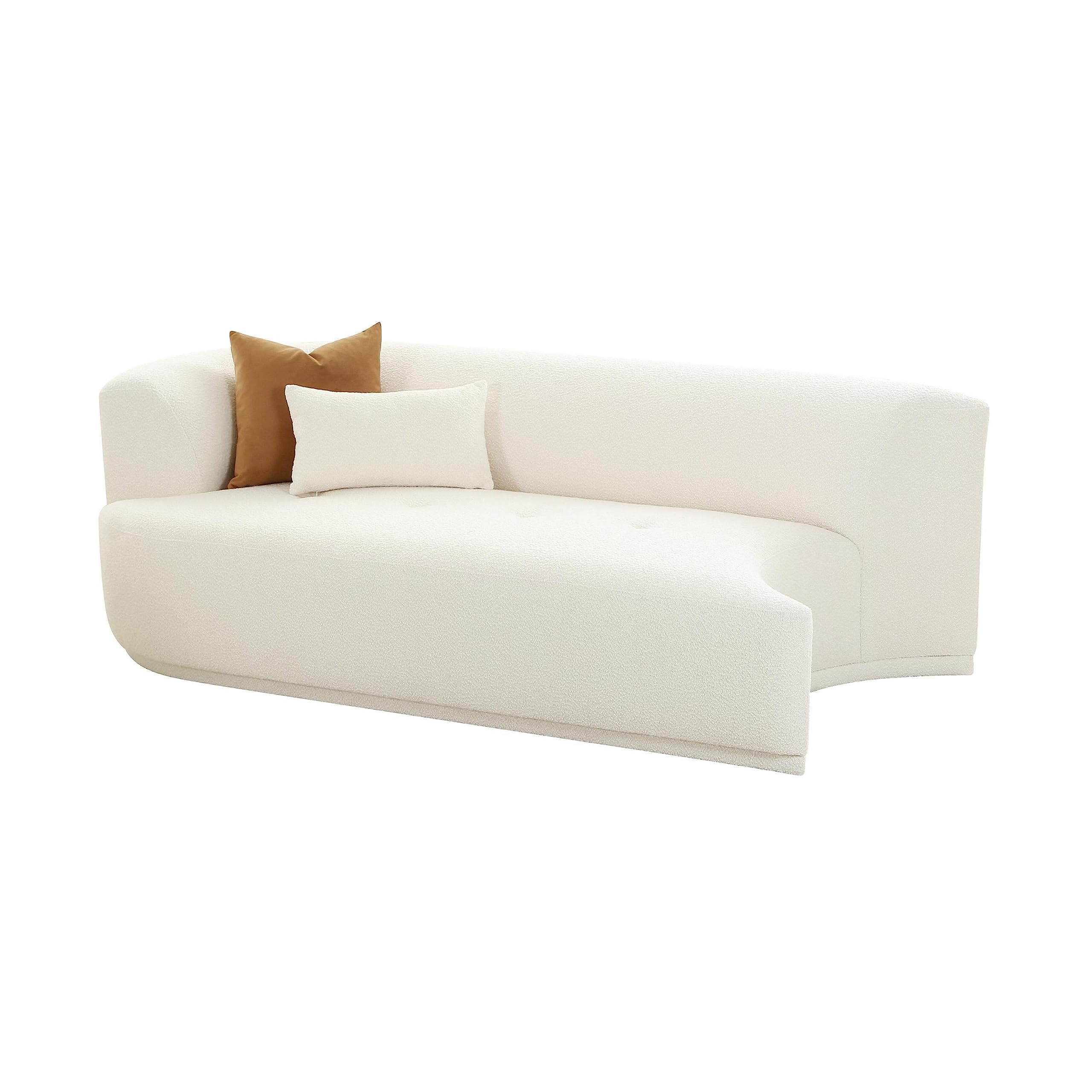 TOV Furniture Fickle Cream Boucle Modular Laf Loveseat