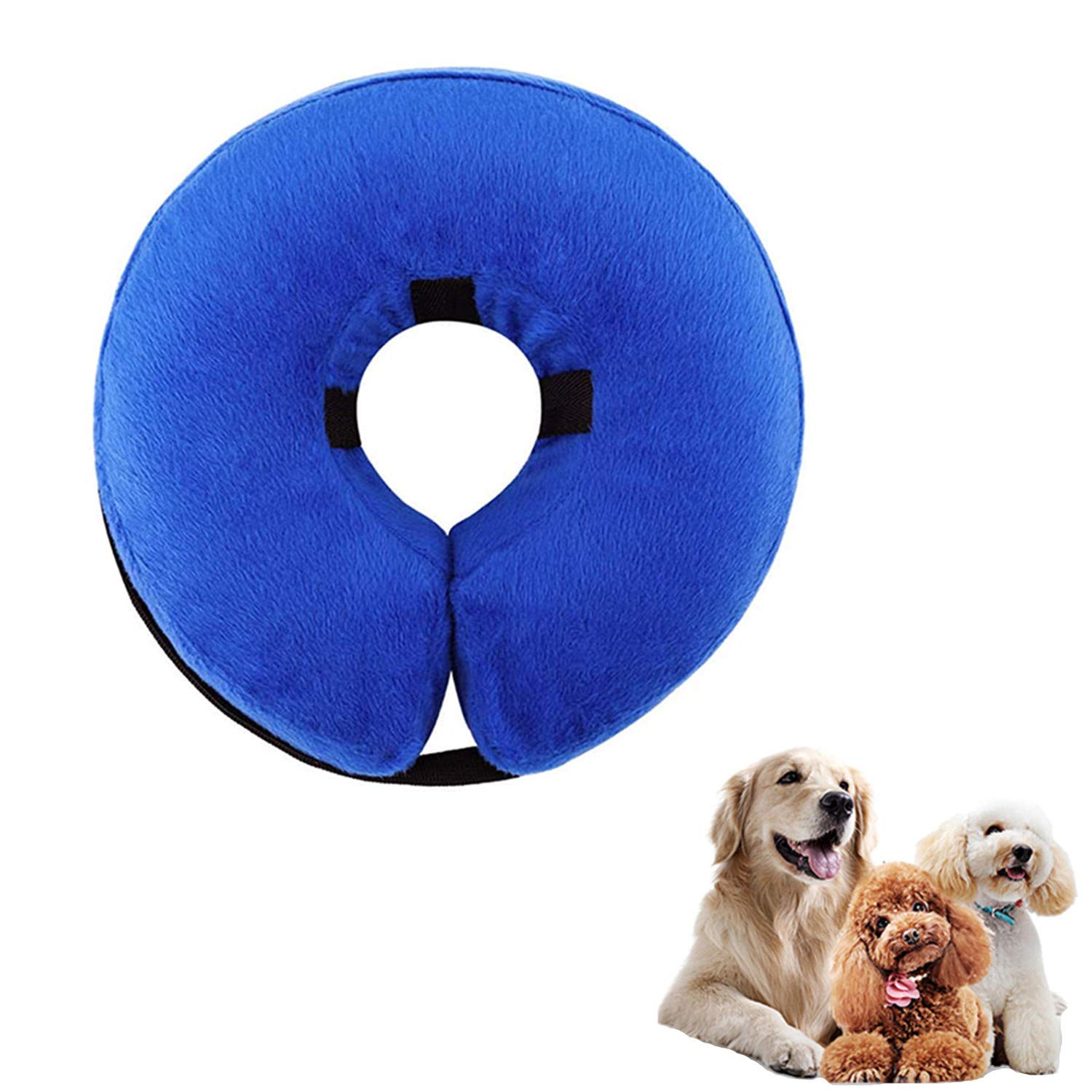 THAIN Soft Dog Recovery Protective Collar After Surgery-Cone Inflatable Collar for Dogs and Cats - Adjustable Washable Elizabethan Collar (XL)