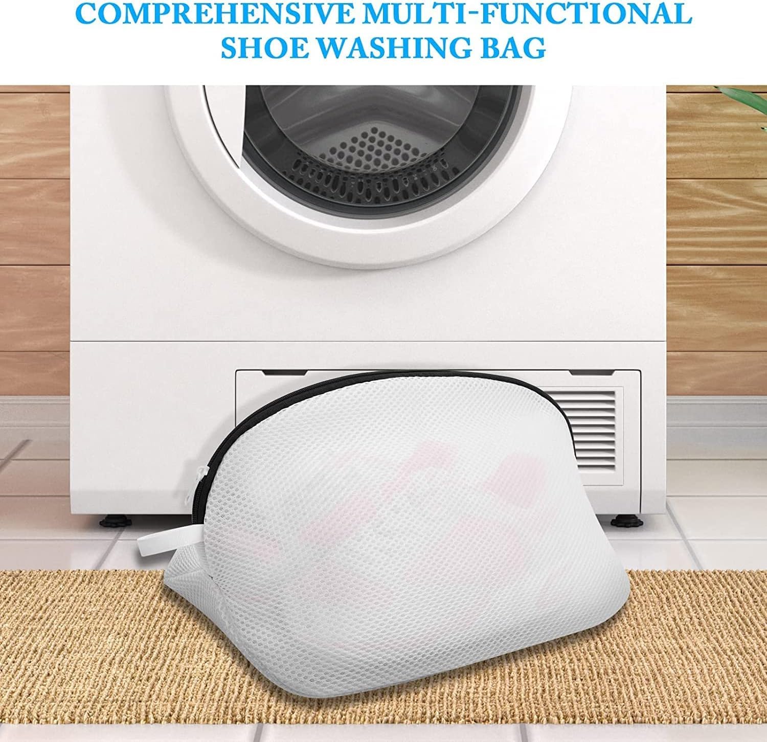 Shoes Wash Bags, 2pcs Mesh Laundry Bags with Durable Zips, Premium Laundry Bag For Shoes/Trainers For Washing Machine, Storage Bag for Travel