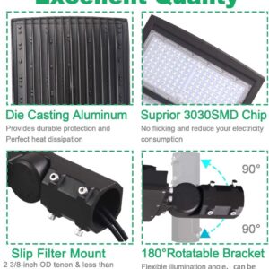 LED Shoebox Light Mounting Bracket Slip Fitter Accessory for LED Shoebox Parking Lot Light, Street Light, Commercial Area Road Lighting (Slip Filter Bracket)