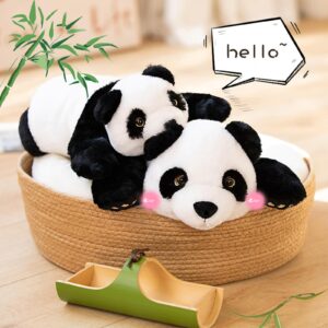 Hronsa Weighted Stuffed Animals, 15.3" Weighted Panda Plush Toy Cute Panda Weighted Plush Animals Pillow Gifts for Kids Adults Birthday, Valentine's Day