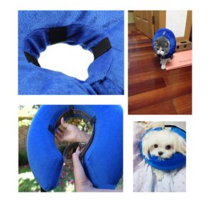 THAIN Soft Dog Recovery Protective Collar After Surgery-Cone Inflatable Collar for Dogs and Cats - Adjustable Washable Elizabethan Collar (XL)