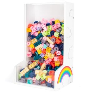 lyunzis acrylic wall toy dispenser - wall toy organizer storage box holder for kids playroom - cars, blocks, snacks, balls