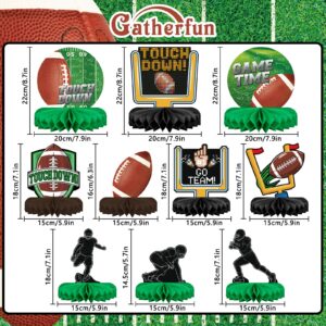 Gatherfun 10PCS Football Party Decorations Football Table Centerpiece Football Honeycomb Centerpieces Table Toppers for Football Birthday Party Football Gameday Tailgate Party Supplies