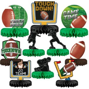 gatherfun 10pcs football party decorations football table centerpiece football honeycomb centerpieces table toppers for football birthday party football gameday tailgate party supplies