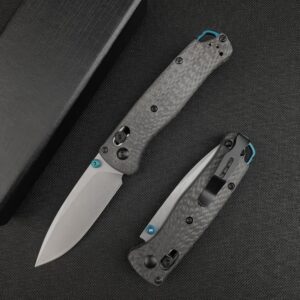 Thumb Open Mini EDC Folding Pocket Knife,Axis Lock Knife,2.7'' S30V Blade,Carbon Fiber Handle,Bugout 533 Knife with Belt Clip,Gift for Man and Dad