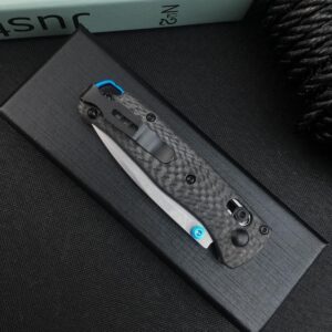 Thumb Open Mini EDC Folding Pocket Knife,Axis Lock Knife,2.7'' S30V Blade,Carbon Fiber Handle,Bugout 533 Knife with Belt Clip,Gift for Man and Dad