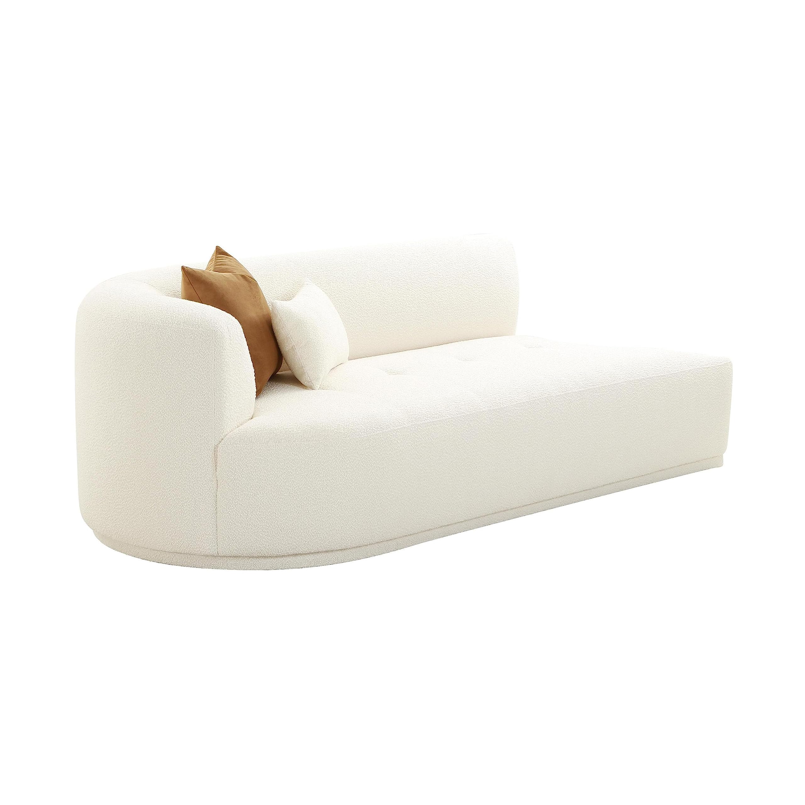 TOV Furniture Fickle Cream Boucle Modular Laf Loveseat