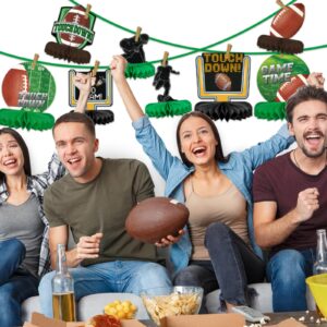 Gatherfun 10PCS Football Party Decorations Football Table Centerpiece Football Honeycomb Centerpieces Table Toppers for Football Birthday Party Football Gameday Tailgate Party Supplies