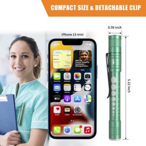 BIZOUTER Dual Beam LED Medical Penlights for Nurses Nursing Students Doctors Pen Lights with Pupil Gauge Pocket USB Rechargeable Medical Pen Light