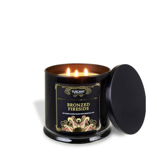 Tuscany Candle Bronzed Fireside Scented Jar Candle, 15 oz