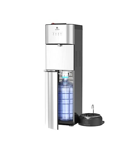 Avalon Limited Edition Self Cleaning Water Cooler Water Dispenser with Pet Bowl- 2 Temperature Settings - Hot & Cold, Durable Stainless Steel Construction, Bottom Loading - UL Listed