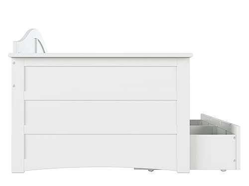 Acadia Twin Wood Daybed with Set of 2 Drawers in White