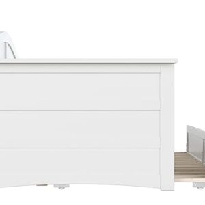 AFI, Acadia Twin Size Wood Daybed Frame with Twin Trundle, White