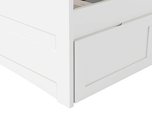 Acadia Twin Wood Daybed with Set of 2 Drawers in White