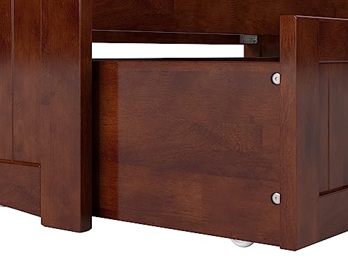 AFI, Nantucket Twin Size Wood Daybed Frame with 2 Storage Drawers, Walnut (Brown)