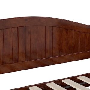 AFI, Nantucket Twin Size Wood Daybed Frame with 2 Storage Drawers, Walnut (Brown)